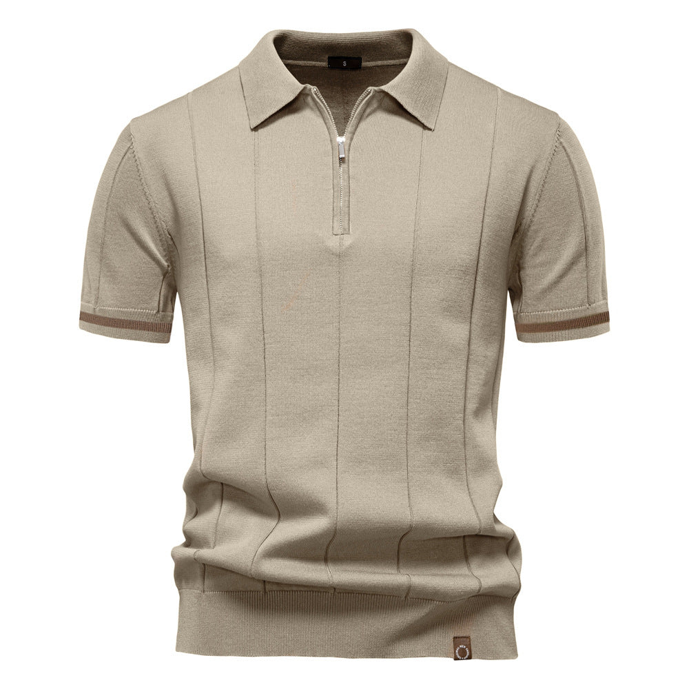 Polo de Meio Zíper - Textura Vertical