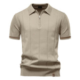 Polo de Meio Zíper - Textura Vertical