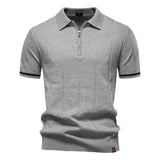 Polo de Meio Zíper - Textura Vertical