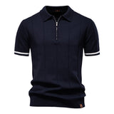 Polo de Meio Zíper - Textura Vertical