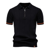 Polo de Meio Zíper - Textura Vertical