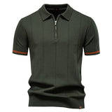 Polo de Meio Zíper - Textura Vertical