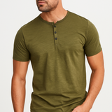 Camisa Henley - Gola com Botões