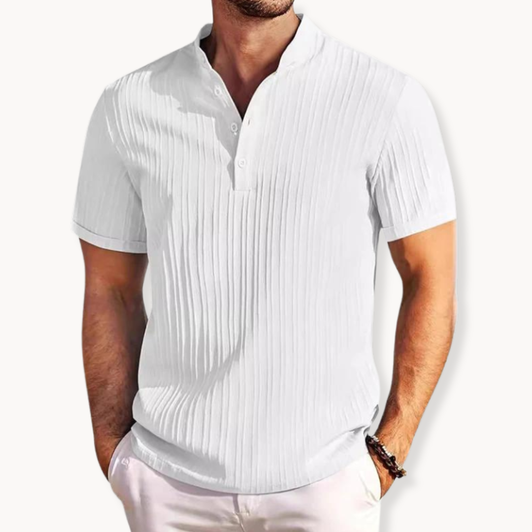Camisa Henley - Placket Curto Botões