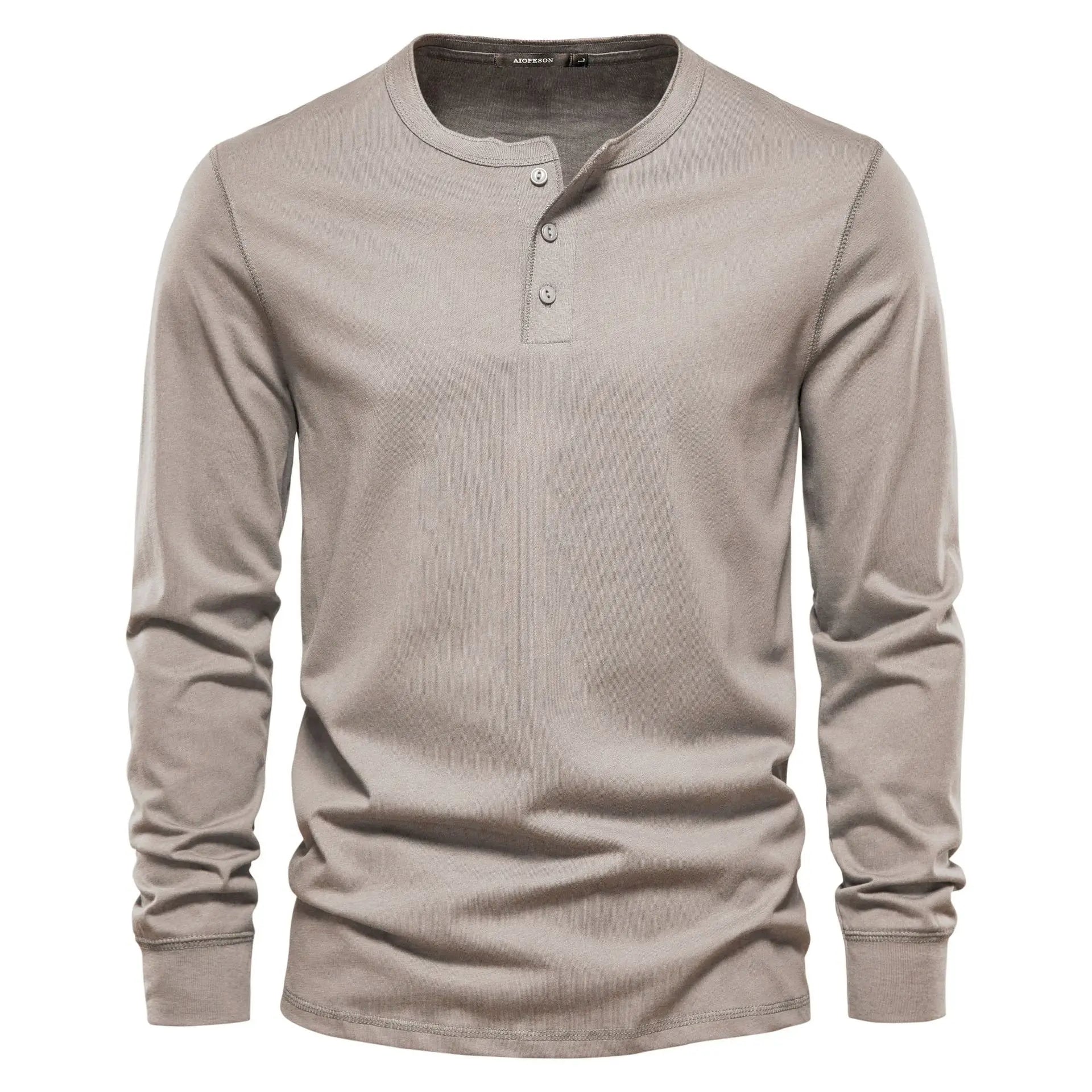 Camisa Henley - Mistura Suave Respirável