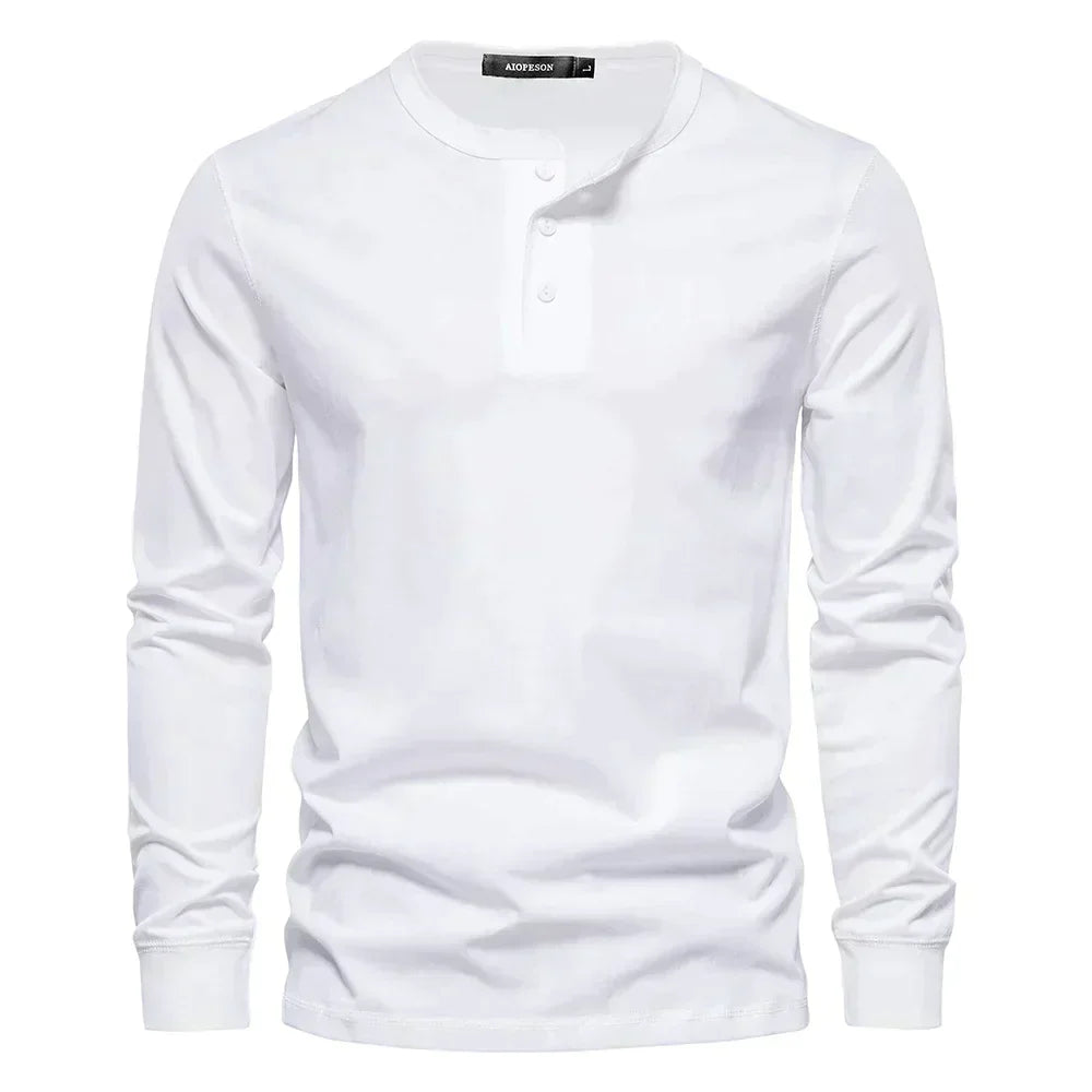 Camisa Henley - Mistura Suave Respirável
