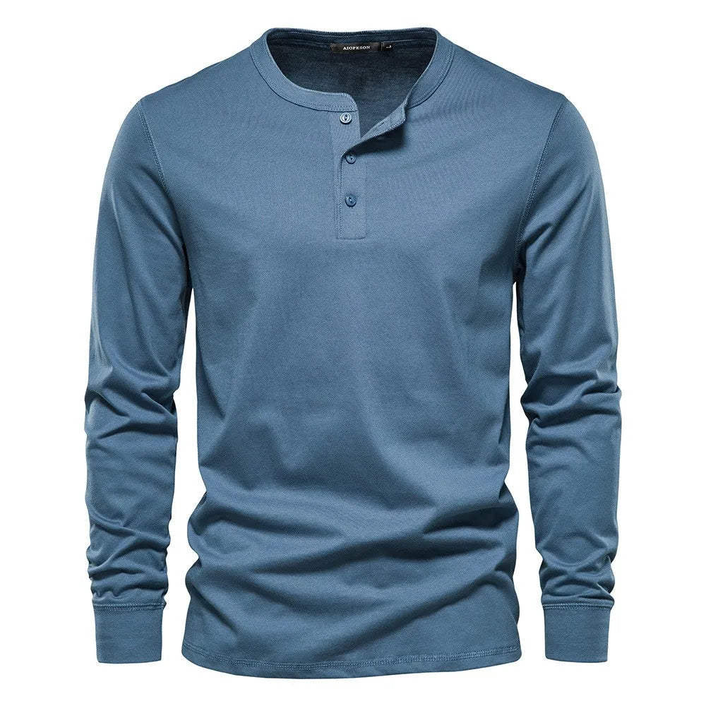 Camisa Henley - Mistura Suave Respirável