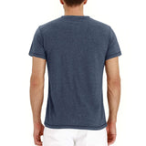 T-Shirt Henley - Malha Macia Gola