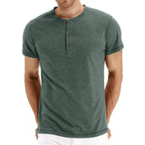 T-Shirt Henley - Malha Macia Gola