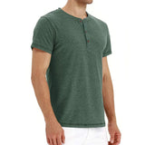 T-Shirt Henley - Malha Macia Gola