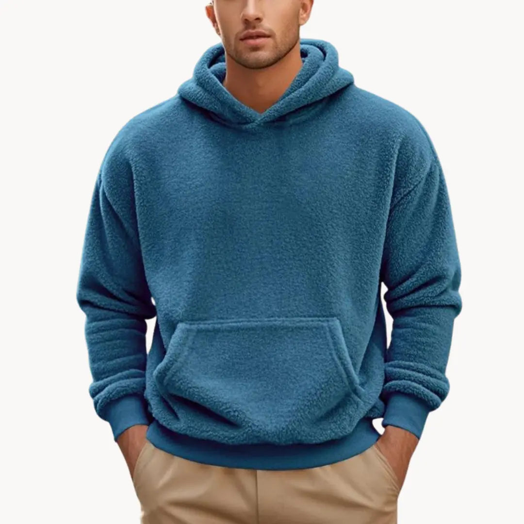 Hoodie - Mistura de Fleece com Capuz