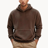 Hoodie - Mistura de Fleece com Capuz