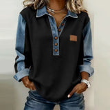 Voxanne™ | Pullover de Denim com Gola