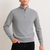 Pullover de Malha - Meio Zíper