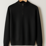Pullover de Malha - Meio Zíper