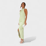 Camila - Vestido comprido com pregas