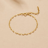Pulseira de corrente dourada Leila