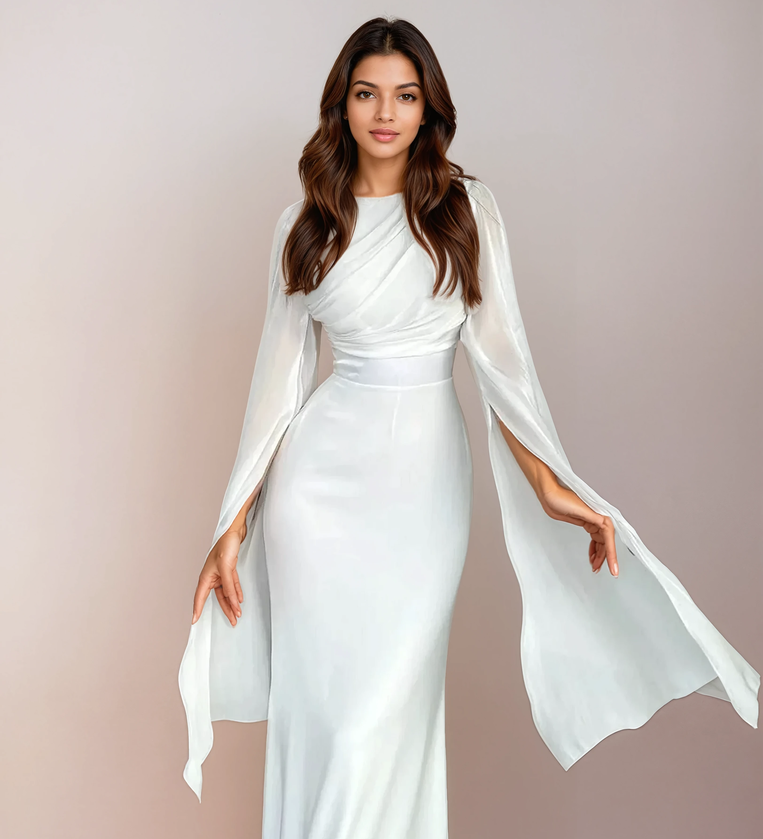 Isabela - Vestido Longo de Cetim