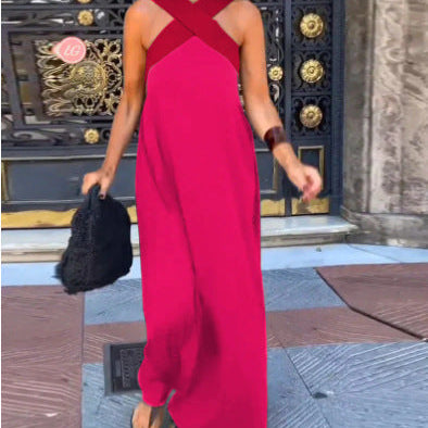Filipa | Vestido Maxi com Decote Cruzado em Contraste