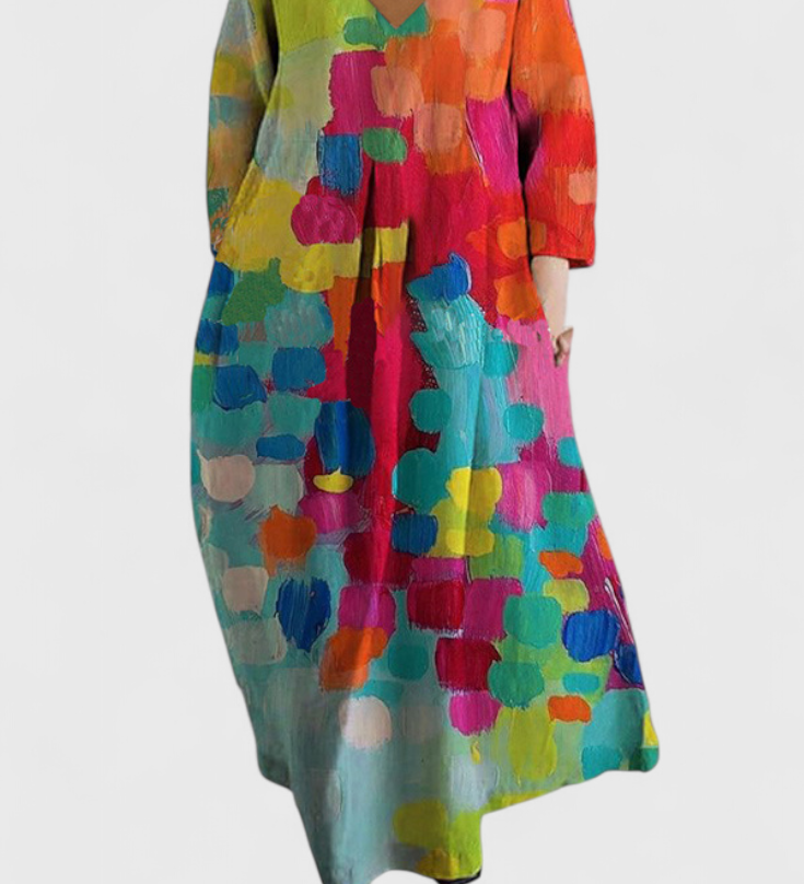 Ana - Vestido Fluido com Estampa