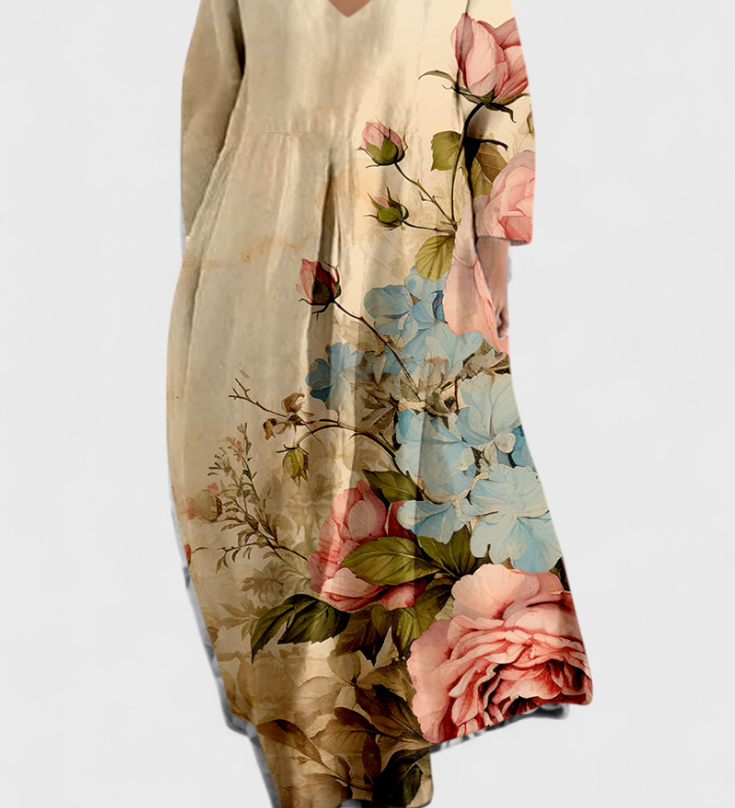 Ana - Vestido Fluido com Estampa