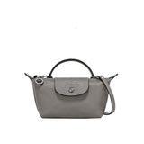 Mini Mala de Couro Longchamp - Cinza