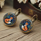 Brincos de Vidro com Dome de Animais Whimsical