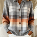 Marlene | Cardigan Listrado em Tons Quentes