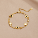 Pulseira com detalhe escuro e detalhe em cor branca