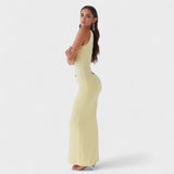 Serenela - Vestido maxi assimétrico