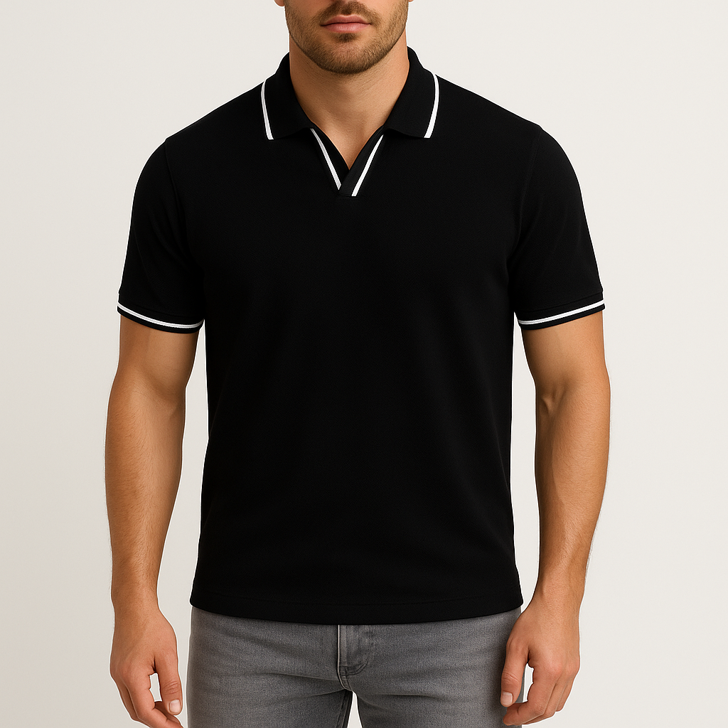 Camisa Polo - Acabamento Contrastante