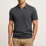 Camisa Polo em Poliéster - Texturada