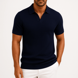Camisa Polo em Poliéster - Texturada