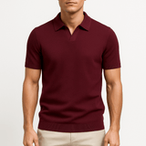 Camisa Polo em Poliéster - Texturada