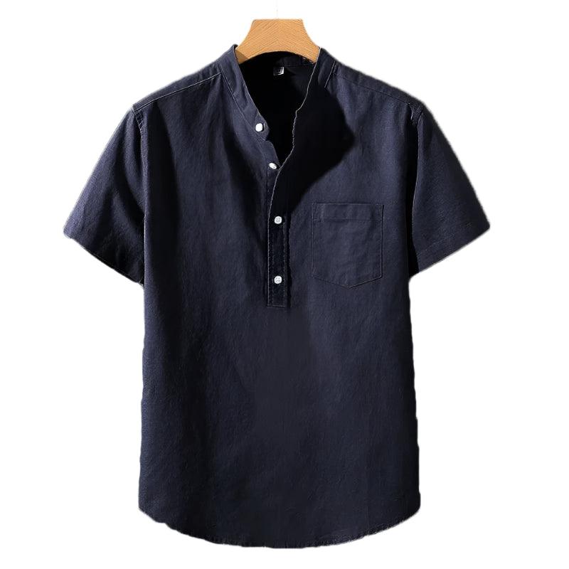 Camisa em Mistura de Poliéster - Gola Alta