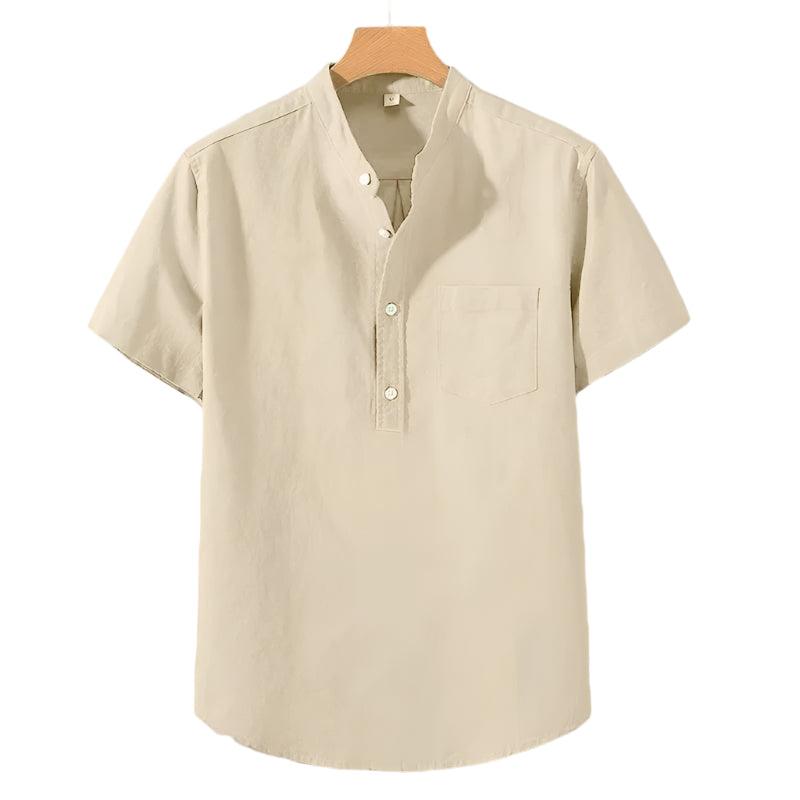 Camisa em Mistura de Poliéster - Gola Alta