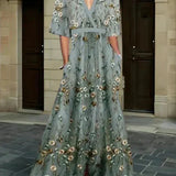 Rute - Vestido maxi floral elegante