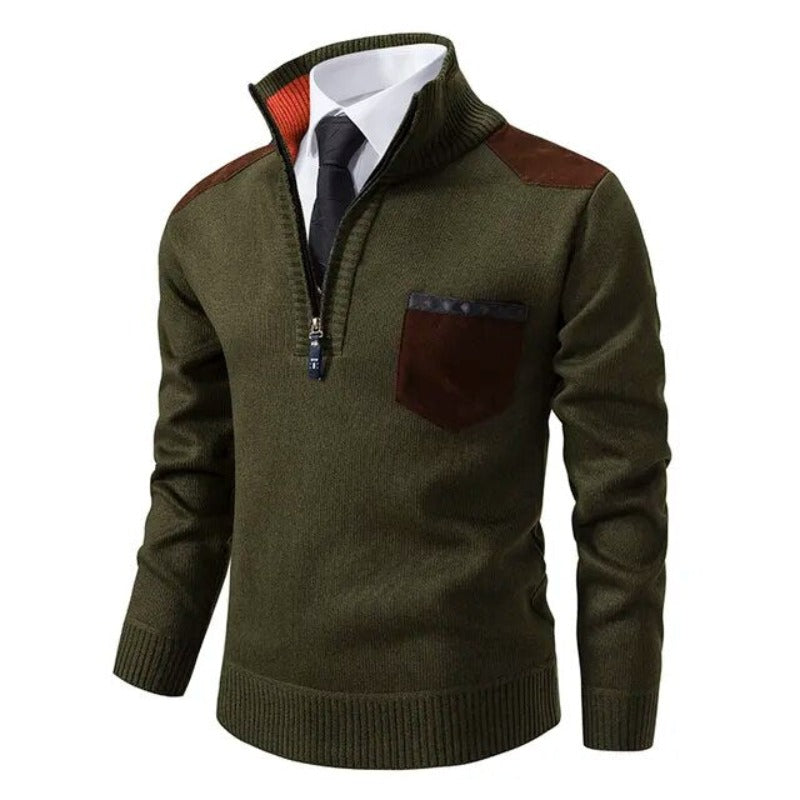 Pullover de Malha - Com Colarinho
