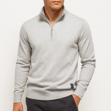 Sweater de Gola Zipper - Forma Ajustada