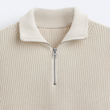 Sweater de Gola Alta com Zíper