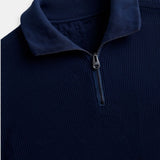 Sweater de Gola Alta com Zíper