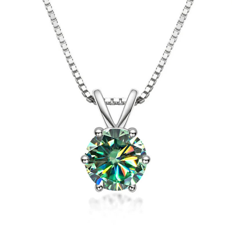 Colar Solitaire Elegante com Moissanite