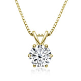 Colar Solitário Elegante com Moissanite