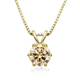 Colar Solitário Elegante com Moissanite