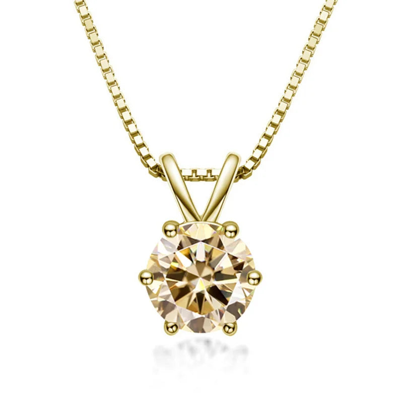 Colar Solitaire Elegante com Moissanite