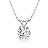 Colar Solitário Elegante com Moissanite