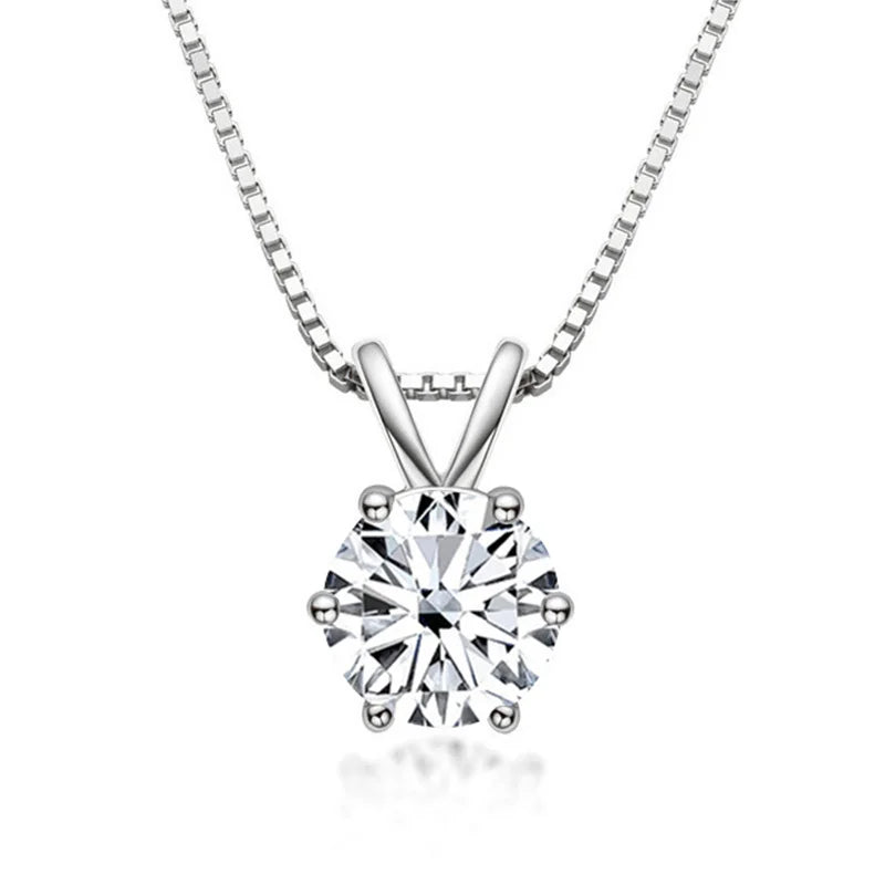 Colar Solitaire Elegante com Moissanite