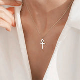 Colar com Pingente de Ankh Dourado