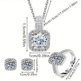 Conjunto de Joias Cube de Luxo