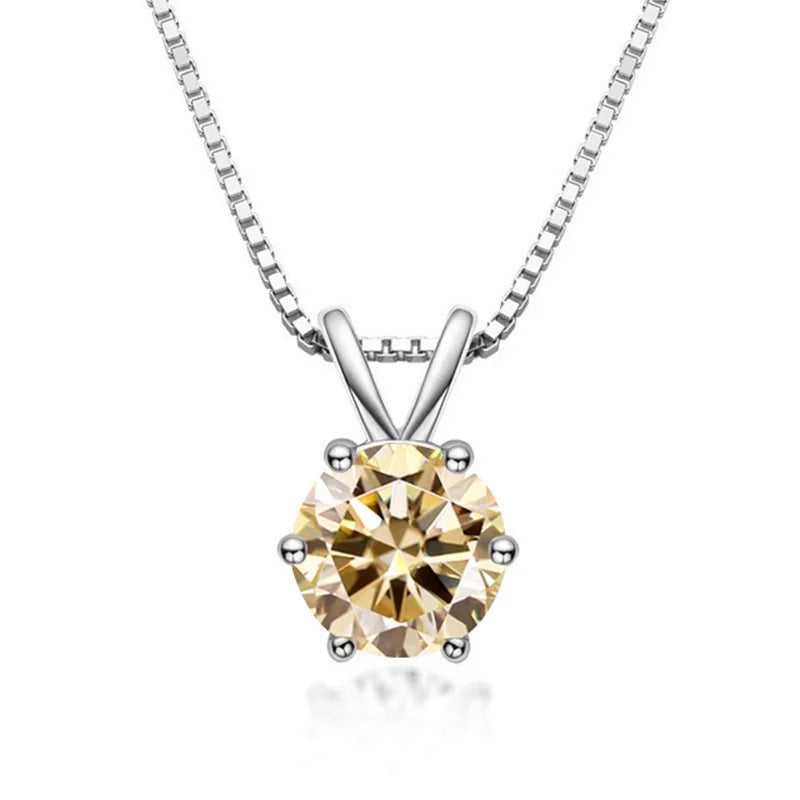 Colar Solitaire Elegante com Moissanite